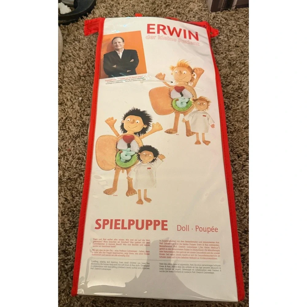 Sigikid-Erwin Plush The Little Patient Doll -Anatomy Education (NWT)